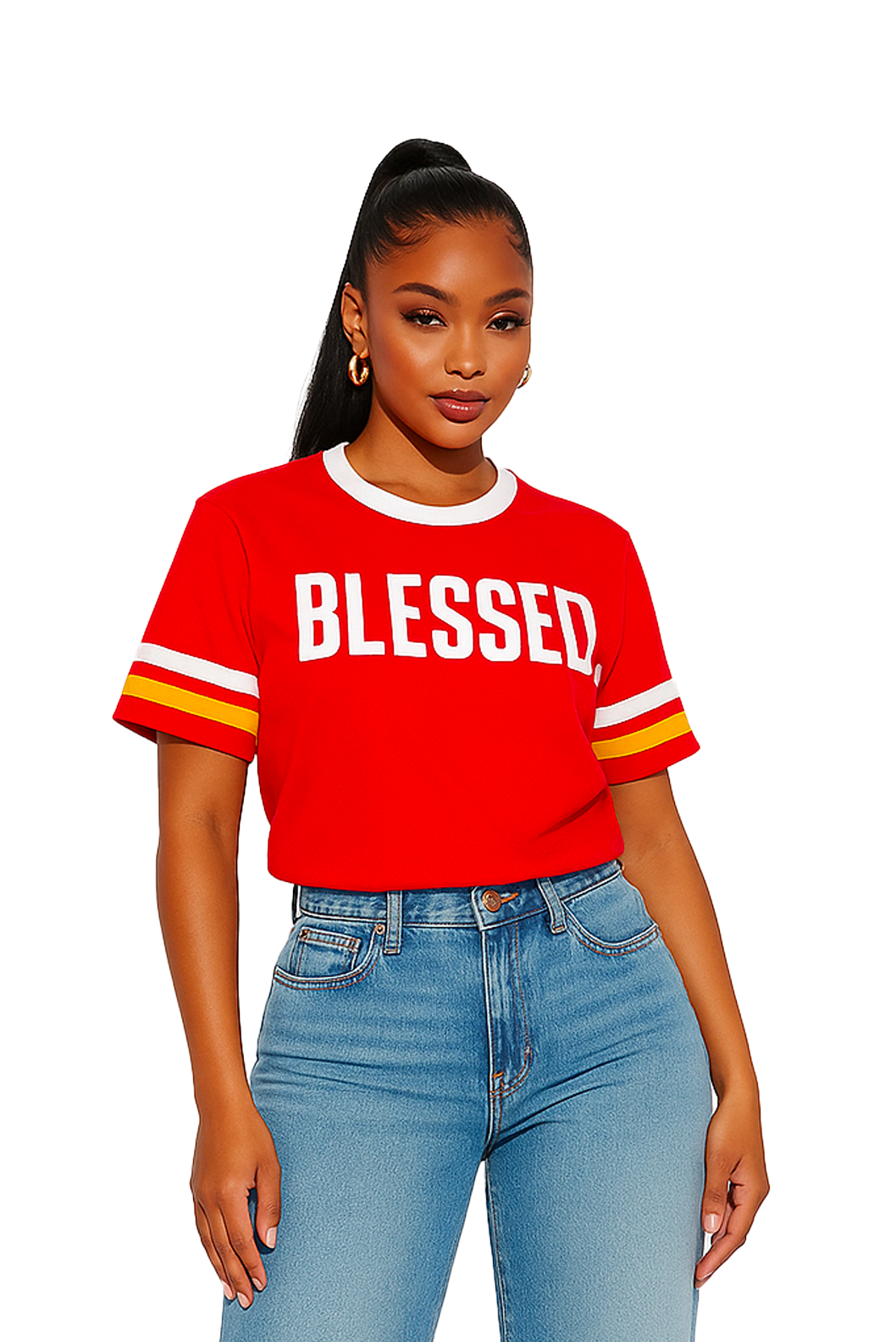BLESSED RED TEE